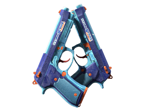 StatTrak™ Dual Berettas | Hydro Strike (Well-Worn)