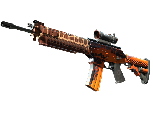 StatTrak™ SG 553 | Tiger Moth (Well-Worn)